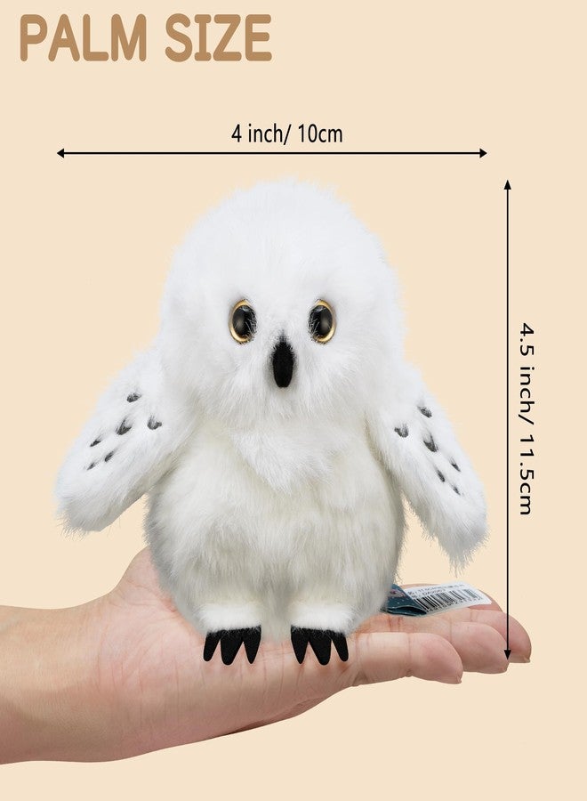 Niceup White Snowy Owl Stuffed Animals 6-Pack 4.5in, Wizard Party Favors Gift Birthday Decorations Small Bubo Scandiaca Plush Stuffy Keychains for Kids Backpack - Image 5